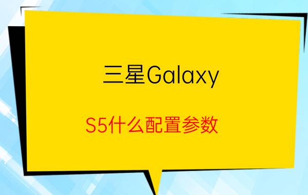 三星Galaxy S5什么配置参数？三星Galaxy S5标配有什么？